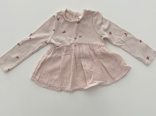#117, Girls 3T, Next tan flower print tunic, VGUC