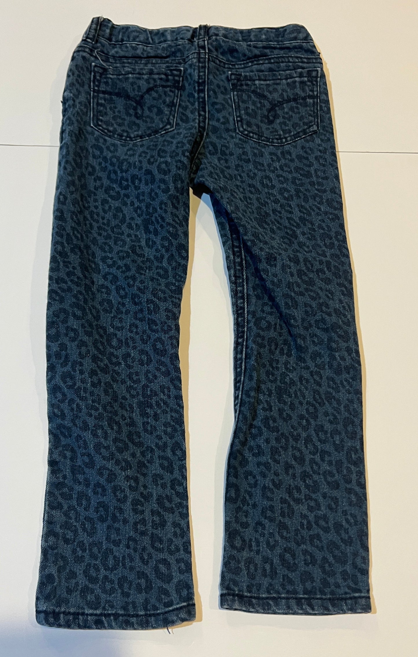 #180 Girls 4 Set of Pants - Leopard Jeans and Jean