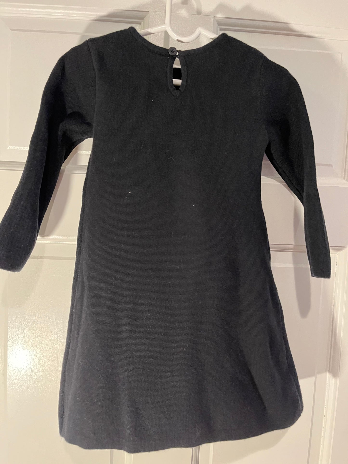 Girls 3t Hanna Andersson Black Knit dress with white detail PPU Evendale 45241