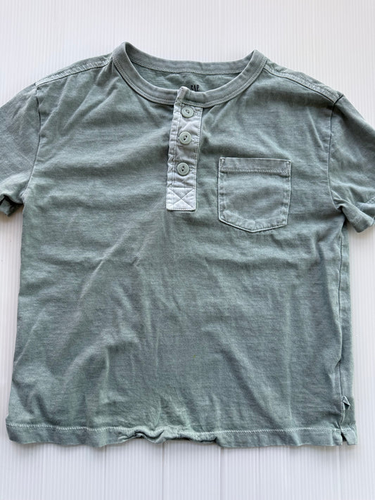 #167 Gap Boys Seafoam Henley Tee - XS
