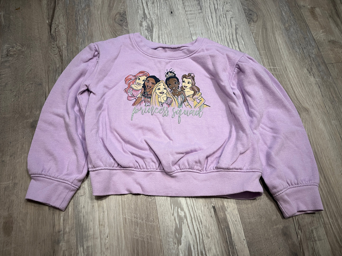 Seller #29 Girls 5T Jumping Beans Softest Fleece Disney Princess Squad Purple Sweatshirt