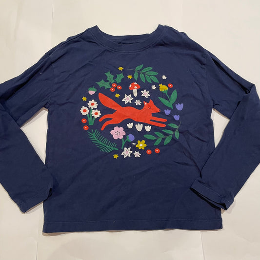 #126 Girls Hanna Andersson 120 (6-7) Navy LS Shirt EUC
