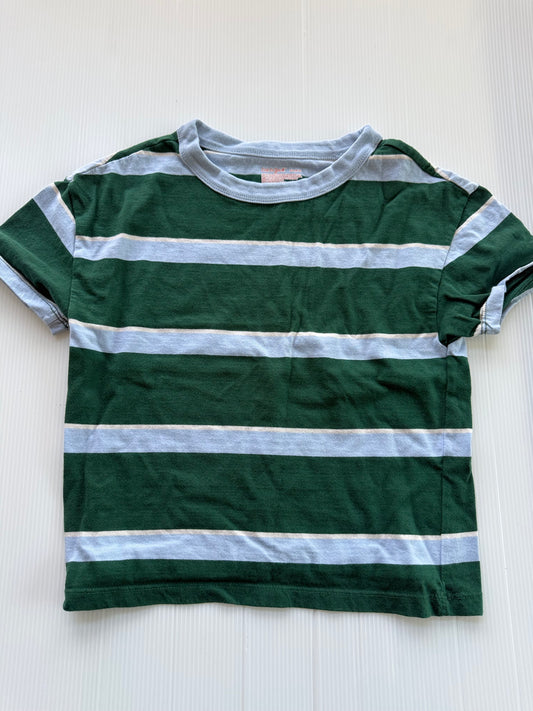 #167 Cat & Jack Boys Green Striped Tee - XS (4-5)