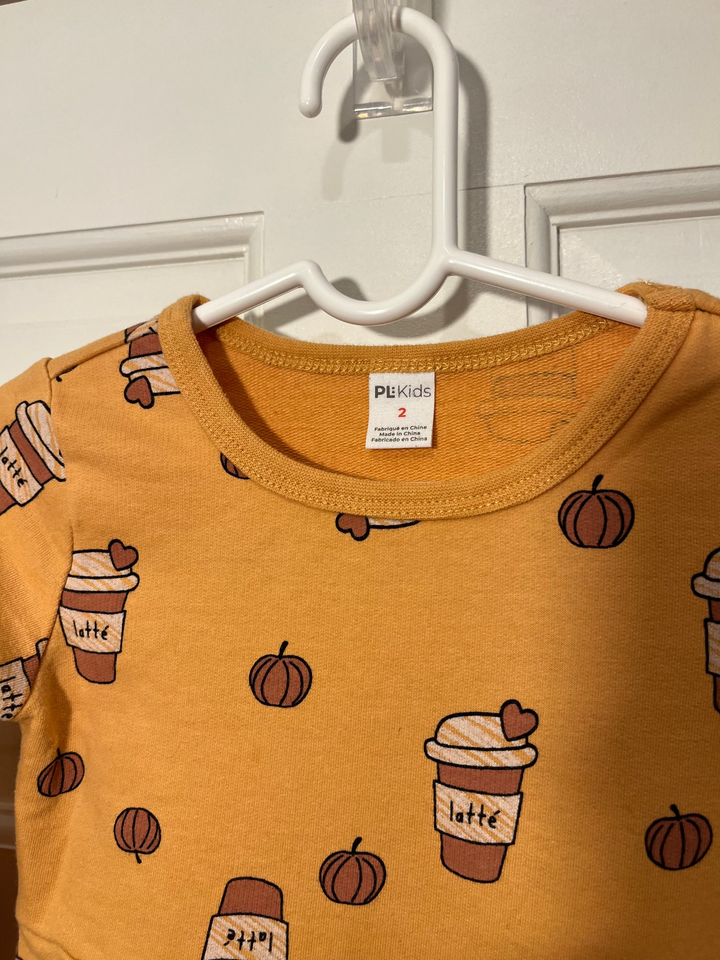 Girls 2T Petit Lem PL Kids Pumpkin Spice Latte Sweatshirt Dress  PPU Evendale 45241