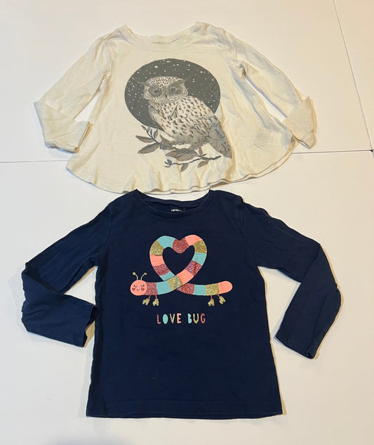#180 Girl 4T Owl and Love Bug Bundle