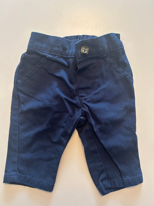 #64 Carters navy chinos size 3 months