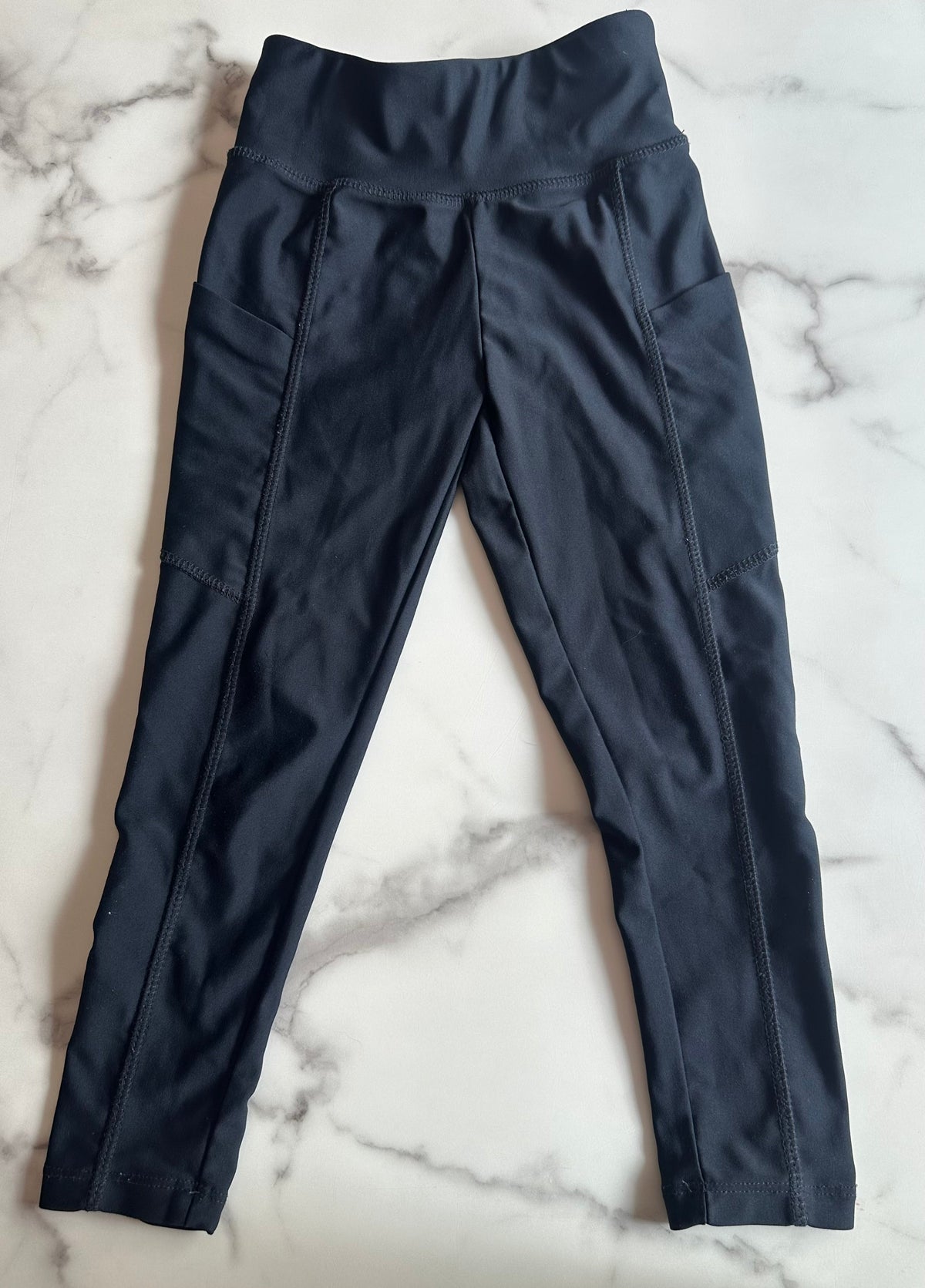Seller #58 Girls 4/5 athletic leggings, 2 pair, see both pics