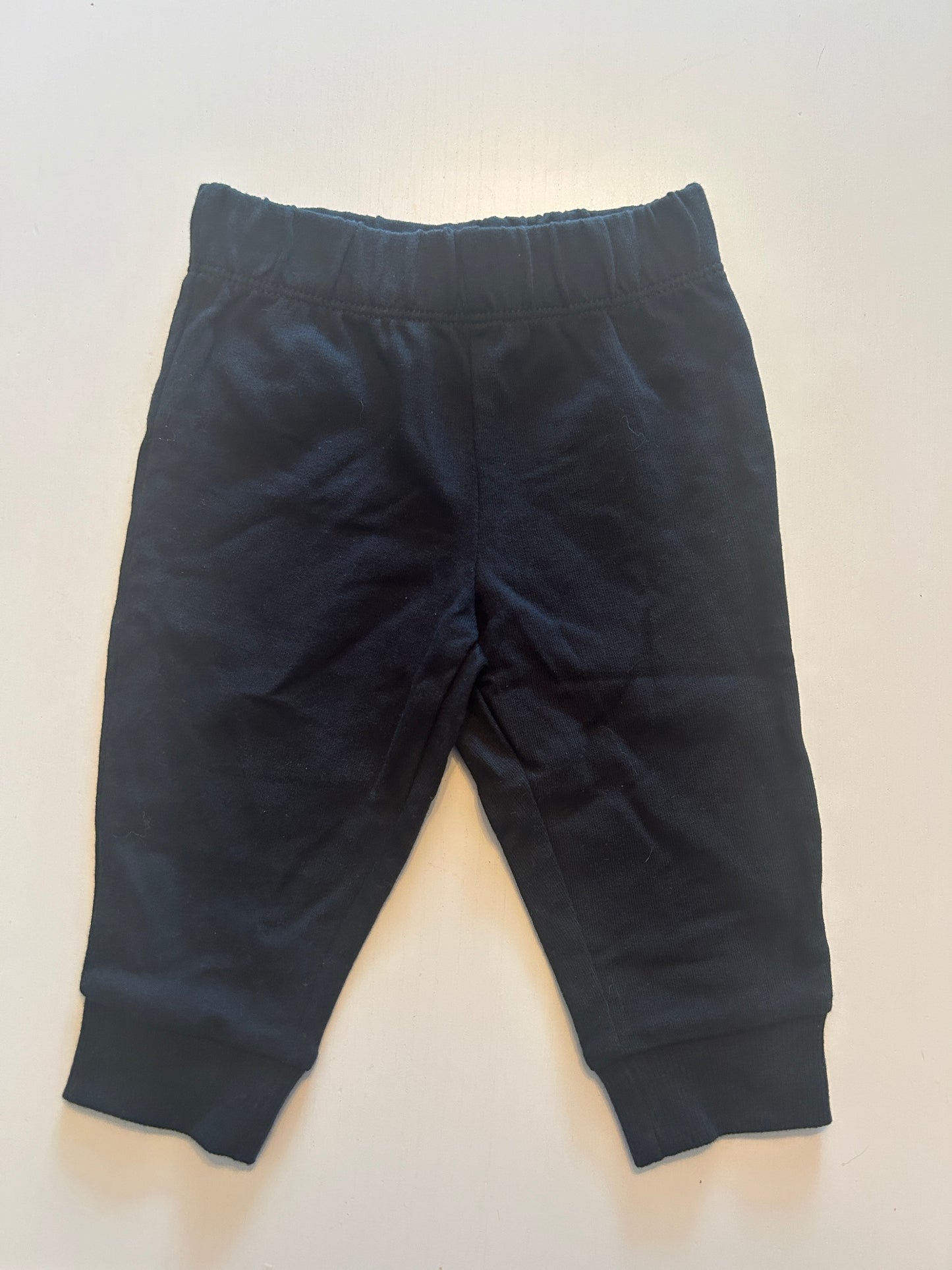 #63 black carters baby joggers size 6 months