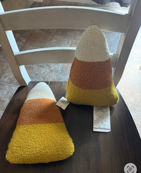 #44 NWT Halloween candy corn needlepoint pillows