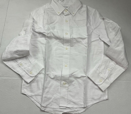 Boys Size 7/8 White Long Sleeve Button Dress Shirt NEW NWT