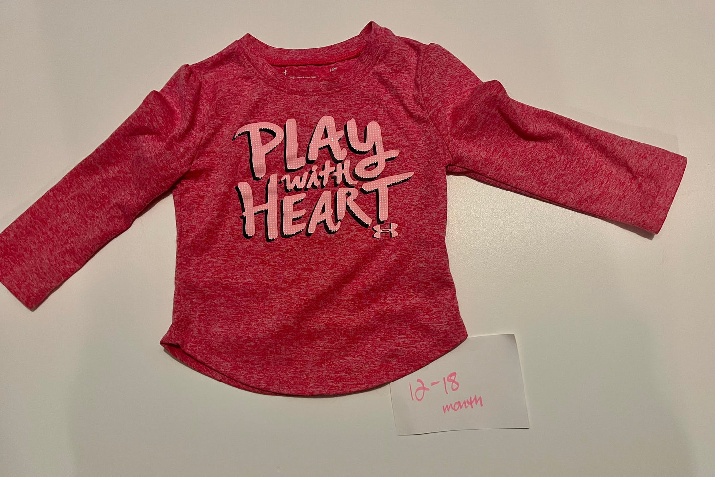 *reduced* #32 Girls 12-18 month Under Armor pink athletic set