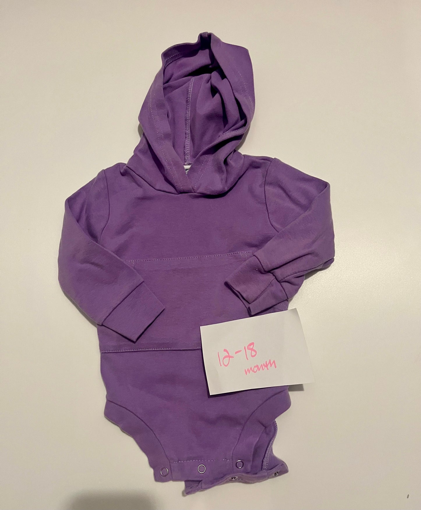 #32 Girls 12-18 month One Little Shop Co purple sweatshirt outfit *reduced*
