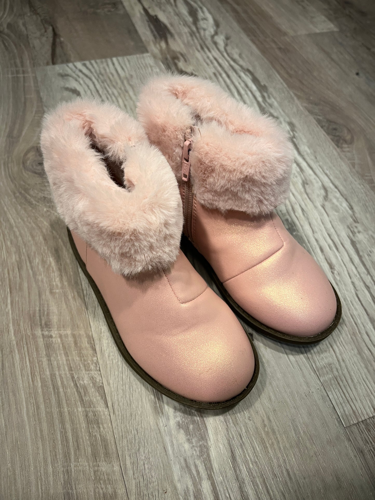 Girls Size 11 Gymboree Pink Furry Booties