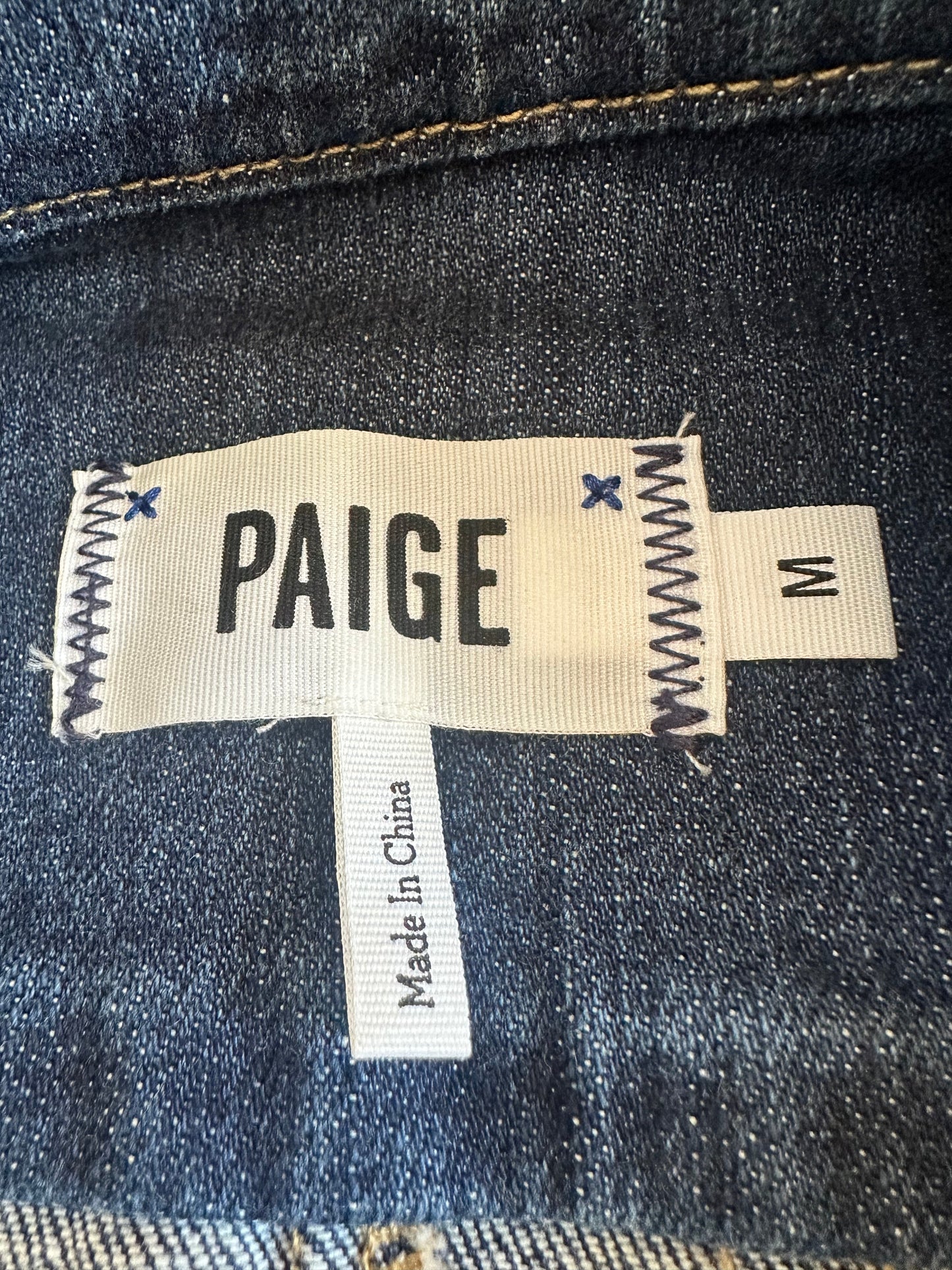 #104 women’s Paige denim jacket size Medium