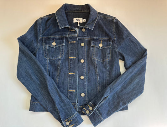 #104 women’s Paige denim jacket size Medium