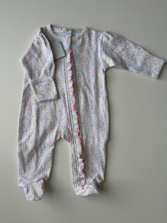 #32 NWT Kissy Kissy Girls 0-3 months Floral sleeper footie pajama