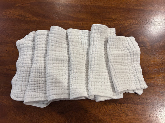 Seller #5 - White Muslin Burp Cloths