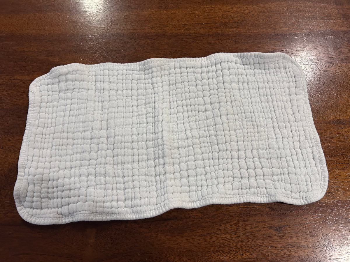 Seller #5 - White Muslin Burp Cloths
