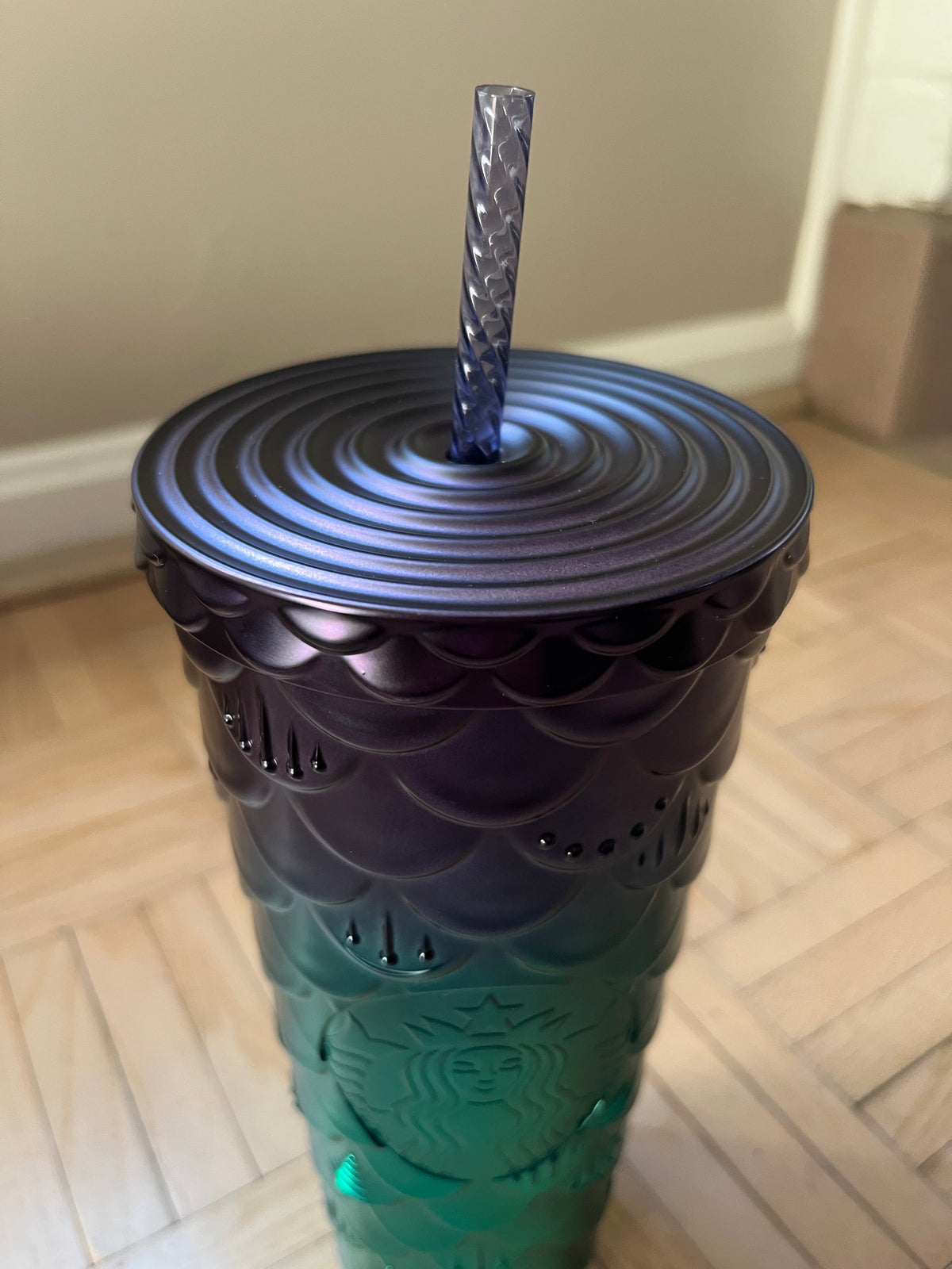 #195 NEW Starbucks Mermaid 24oz Tumbler Purple and Teal