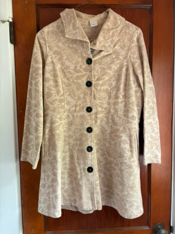 Seller 183 - Women's Tan/Brown Coat - Size Large - EUC