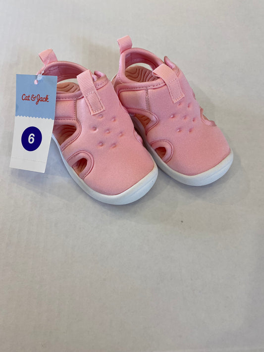 Girls 6T, NWT, Cat & Jack pink watershoes