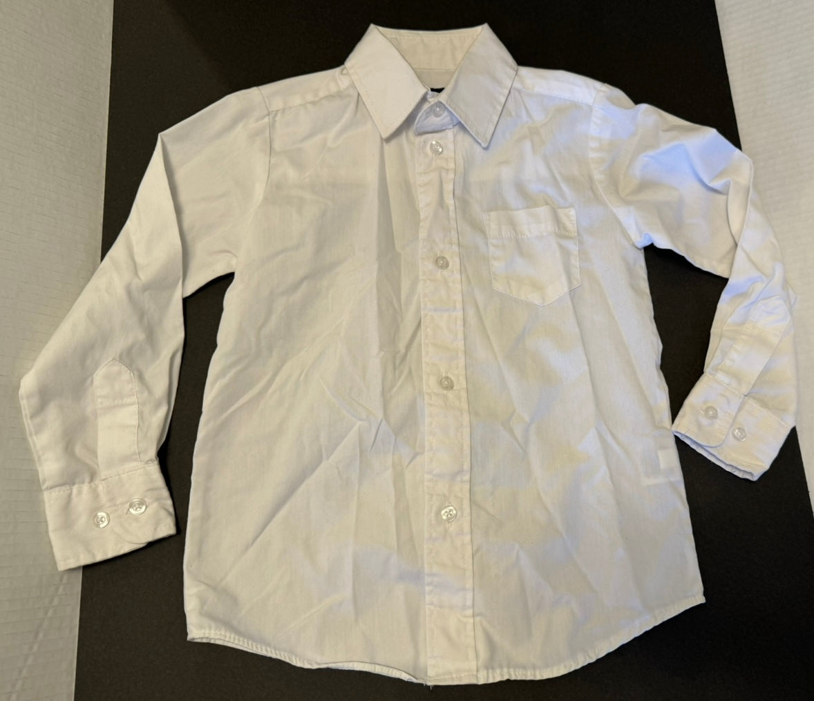 Boys 4/5 White Button Dress Shirt EUC Holiday
