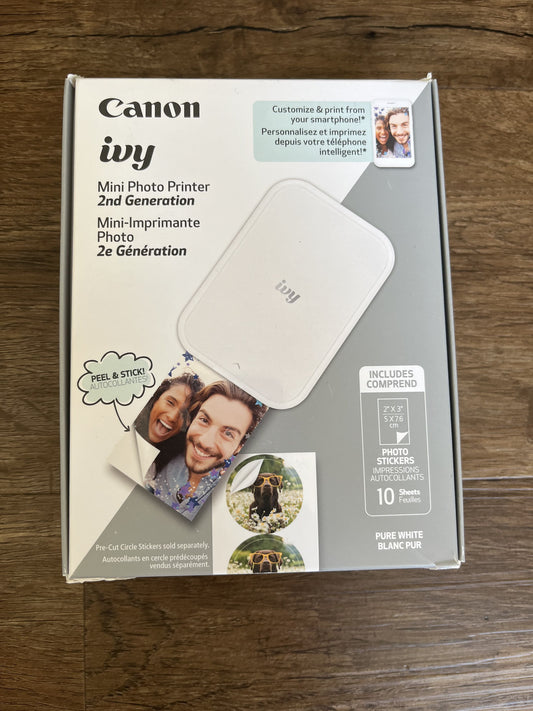 #124 NIB Canon Ivy Mini Photo Printer 2nd Generation