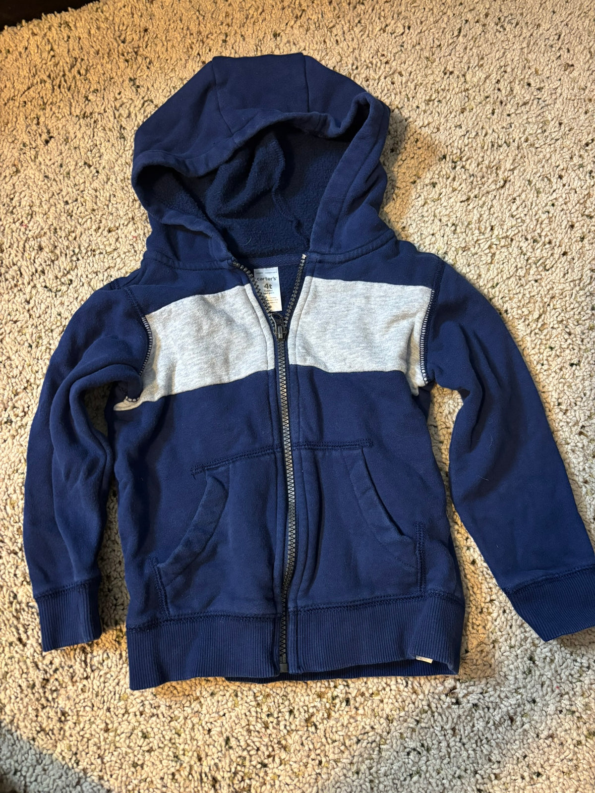 #90: Carter’s Zip-Up Hoodie – Size 4T