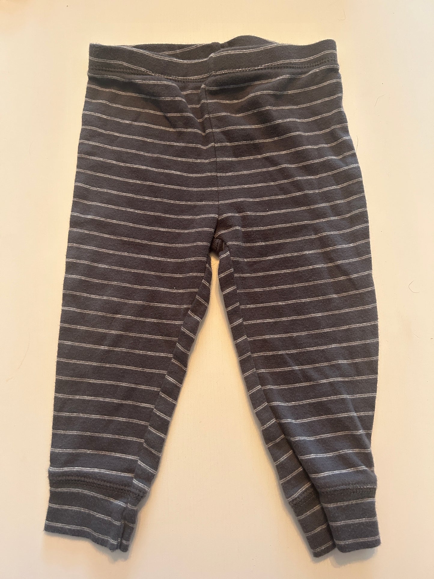 #63 Carter’s grey striped set, size 12 months