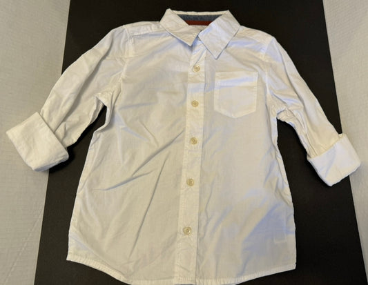Boys 4T Oshkosh White Button Dress Shirt NEW NWT Holiday
