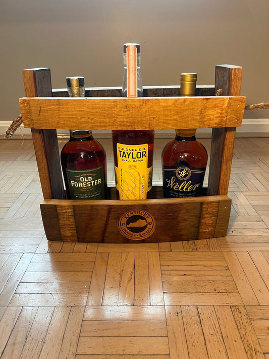Reduced #195 NWOT Authenic Bourbon Barrel Stave display case/carrying case