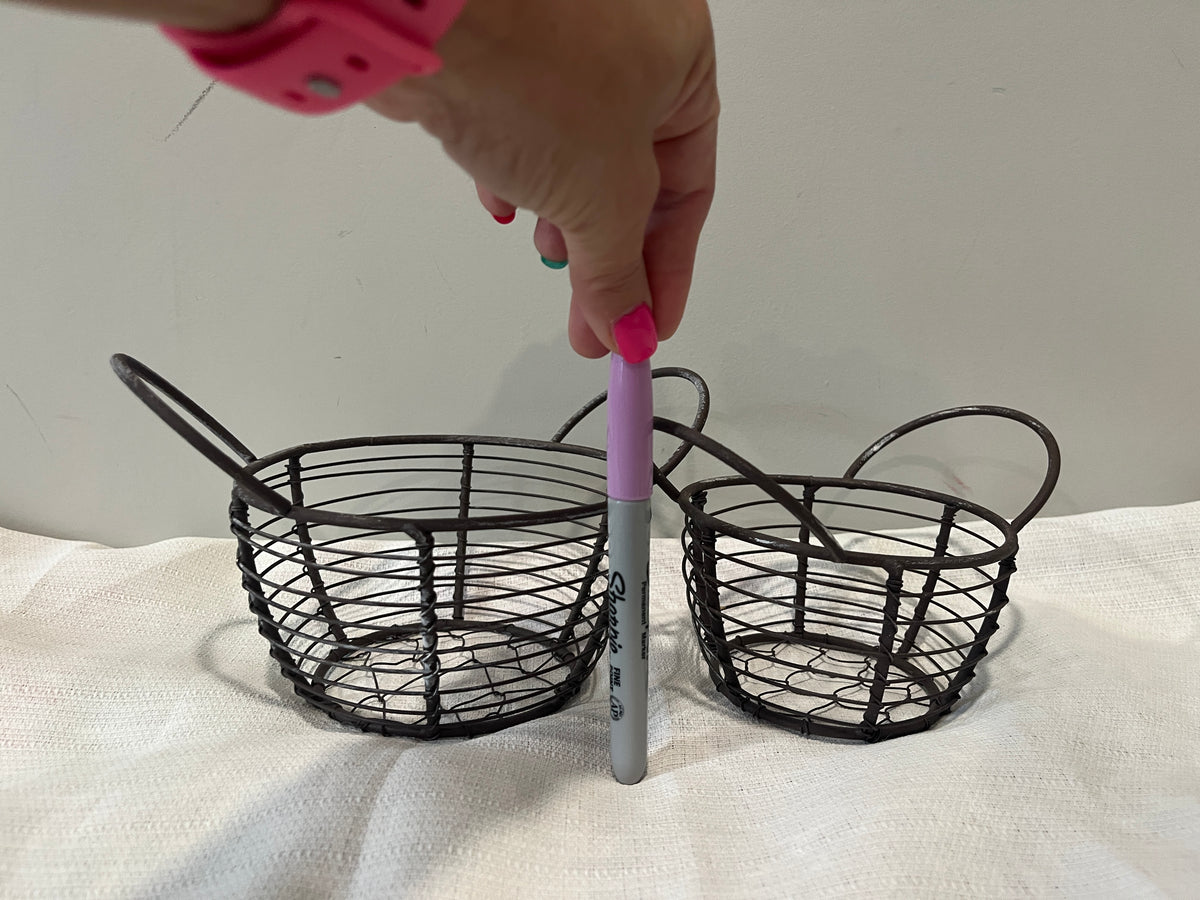 135 farmhouse style nesting baskets, BN
