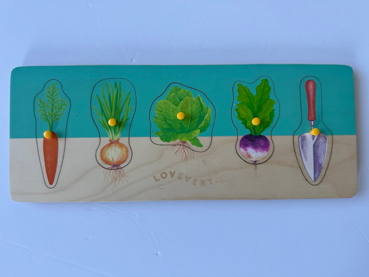 #190 REDUCED Lovevery Community Garden Wooden Puzzle