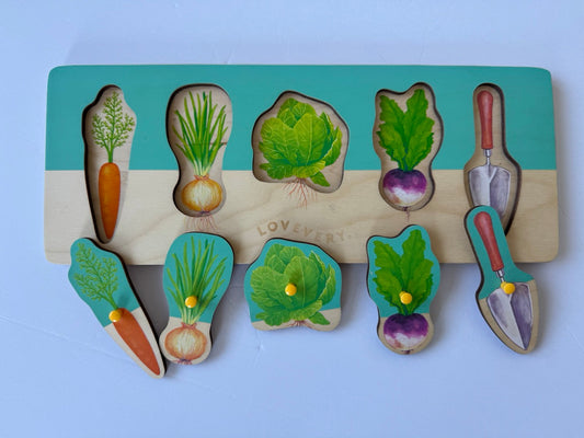 #190 REDUCED Lovevery Community Garden Wooden Puzzle