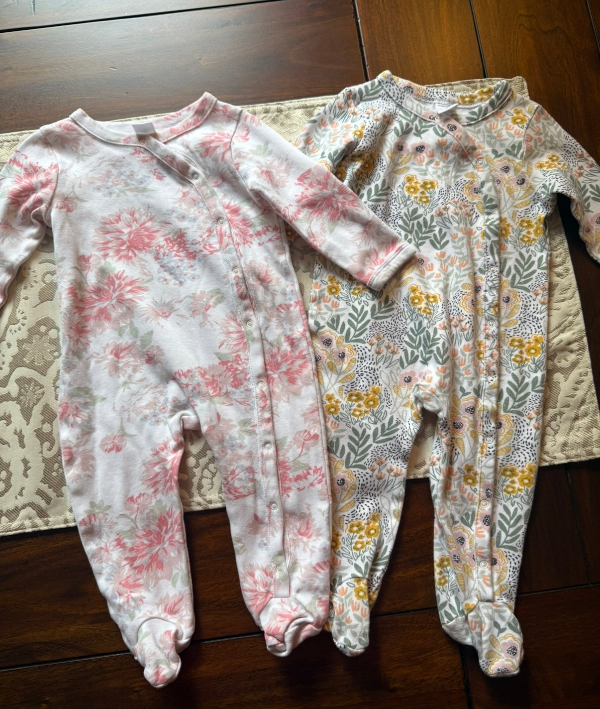 #51 REDUCED 6M Nordstrom Baby Sleep and Play Pajamas Gorgeous Floral Prints