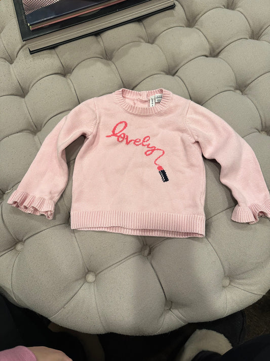 #85 Janie and Jack Lovely Pink Sweater, Infant girls 12-18m