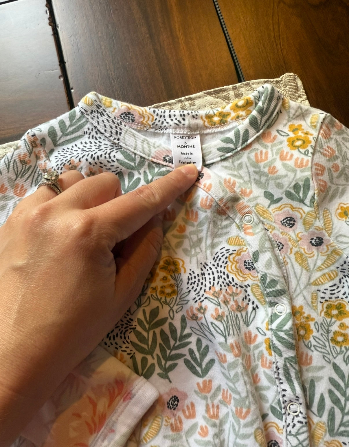 #51 REDUCED 6M Nordstrom Baby Sleep and Play Pajamas Gorgeous Floral Prints