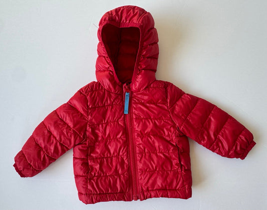 #190 REDUCED Primary 6-12m Red Puffer Jacket (Gender Neutral)