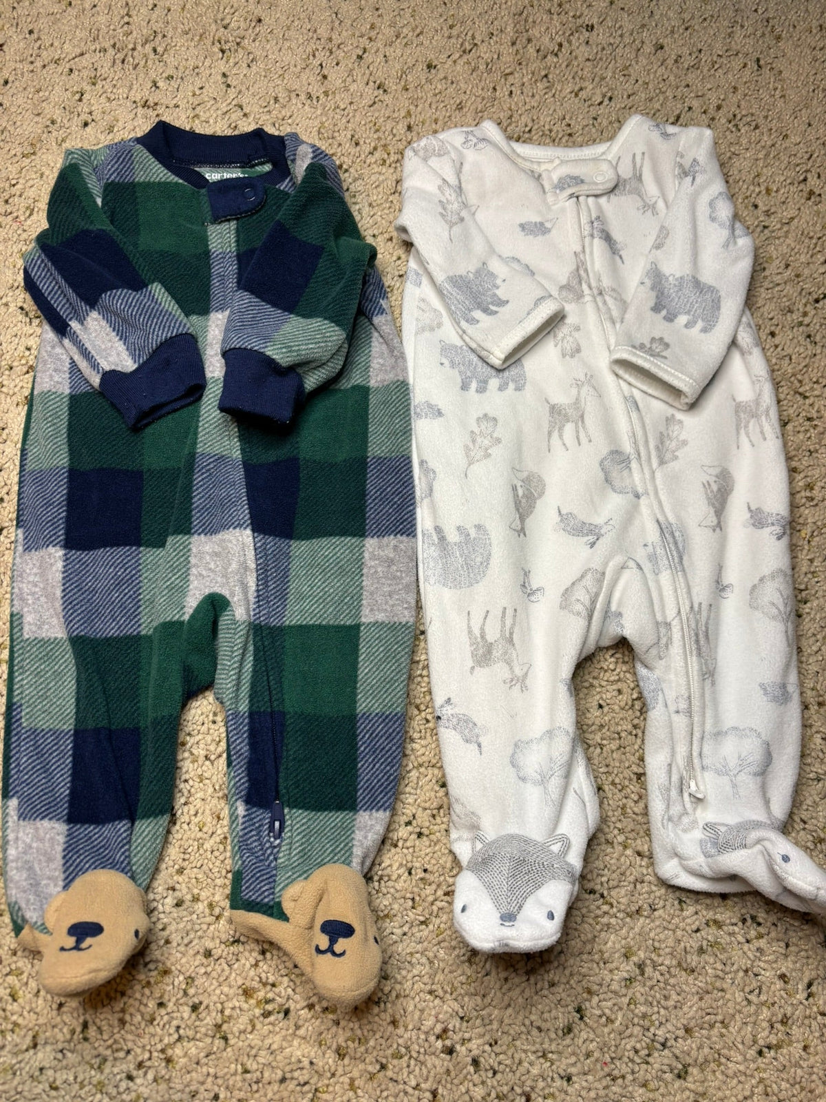#90: Carter’s Fleece Footed Pajamas (2-Pack) – 3 Months