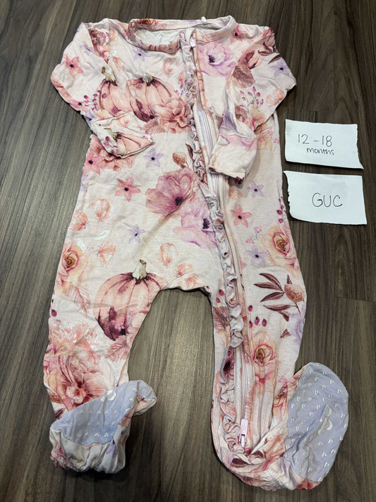 #138 - 12-18 Mo GUC Posh Peanut (Bamboo) Pink Pumpkin Zippy