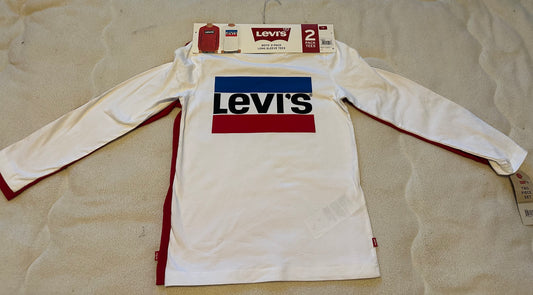 #77 NWT 2-Pack Levi’s Long Sleeve Shirts, Boys 7/8