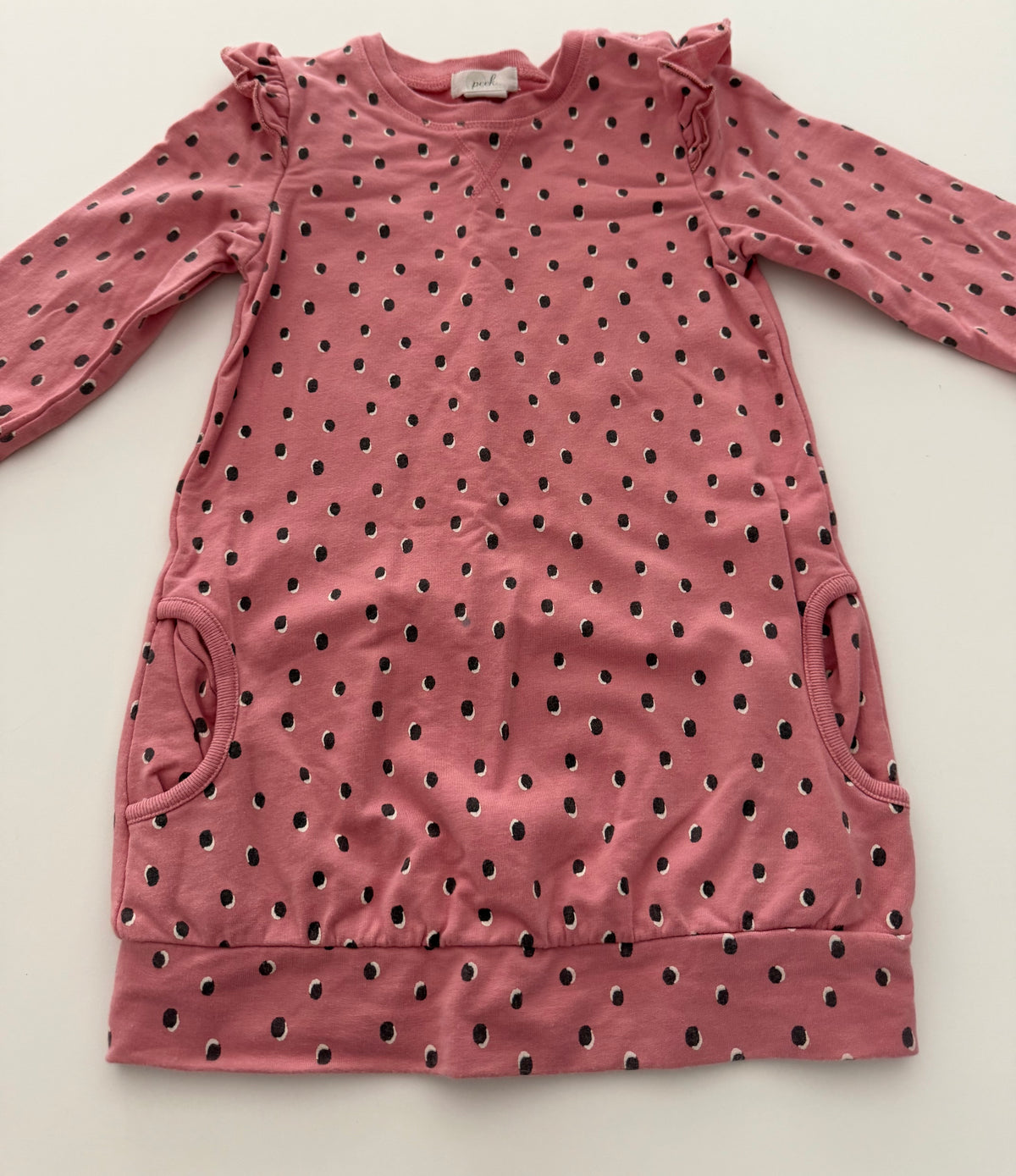 #117, Girls 24M, Peek mauve dress, EUC