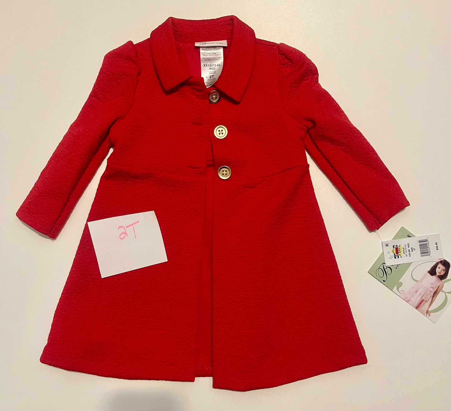 #32 Girls 2T red holiday jacket and dress - NWT *reduced*