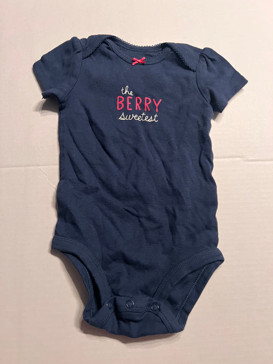 #74B Berry onesie - 12mo