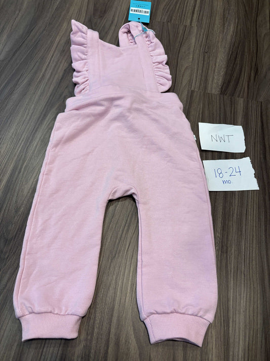 #138 - 18-24 Mo NWT Bamboo Fleece (posh peanut) Overalls