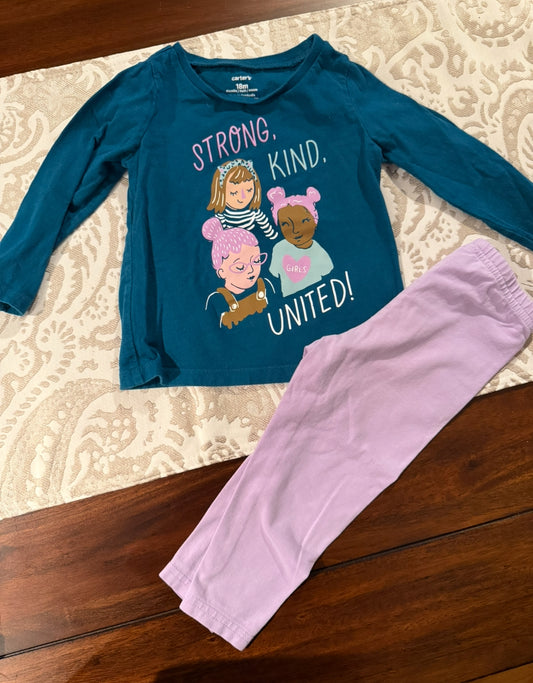 #51 18M Carter’s Girl Power Shirt and Coordinating Leggings