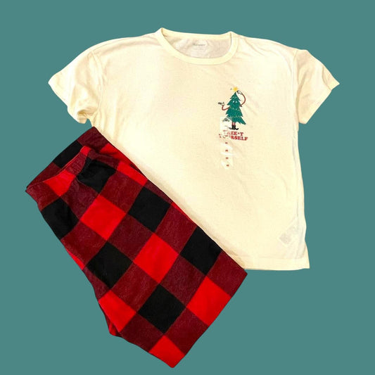 #1 Christmas holiday pajama set medium REDUCED