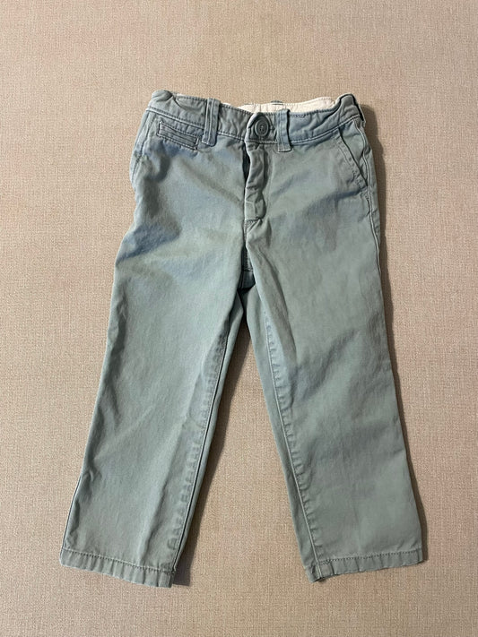 Seller # 12 | Boys Baby Gap Pale Sage Green Chino Pants with Adjustable Waist | Size 3 Years