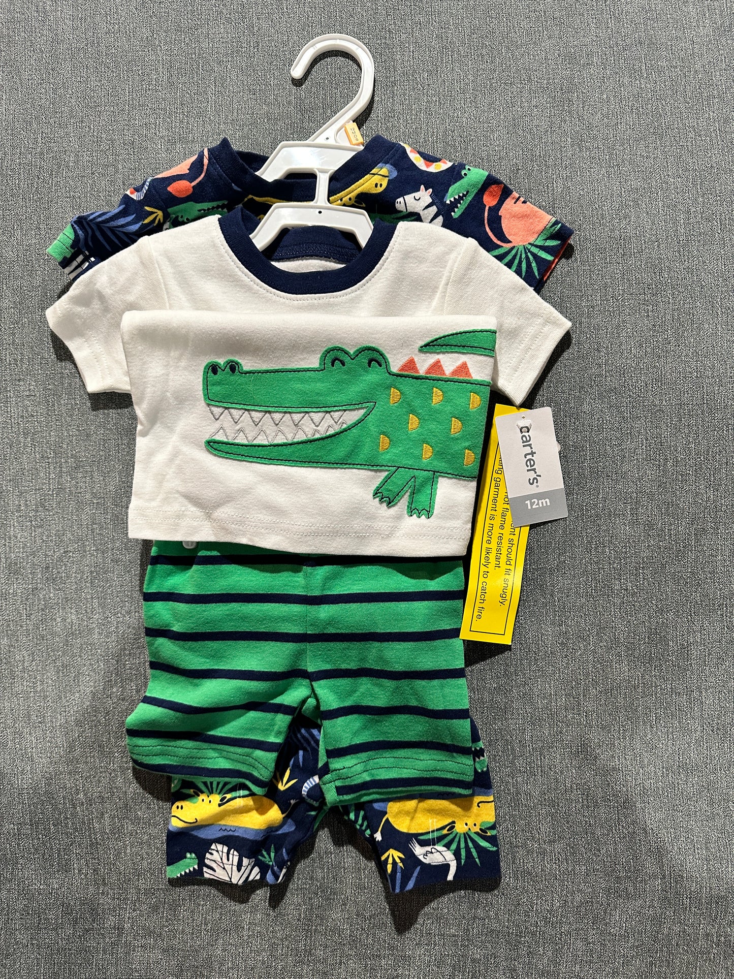 Boys NWT 12 month 4 piece shorts and shirt set Carter’s