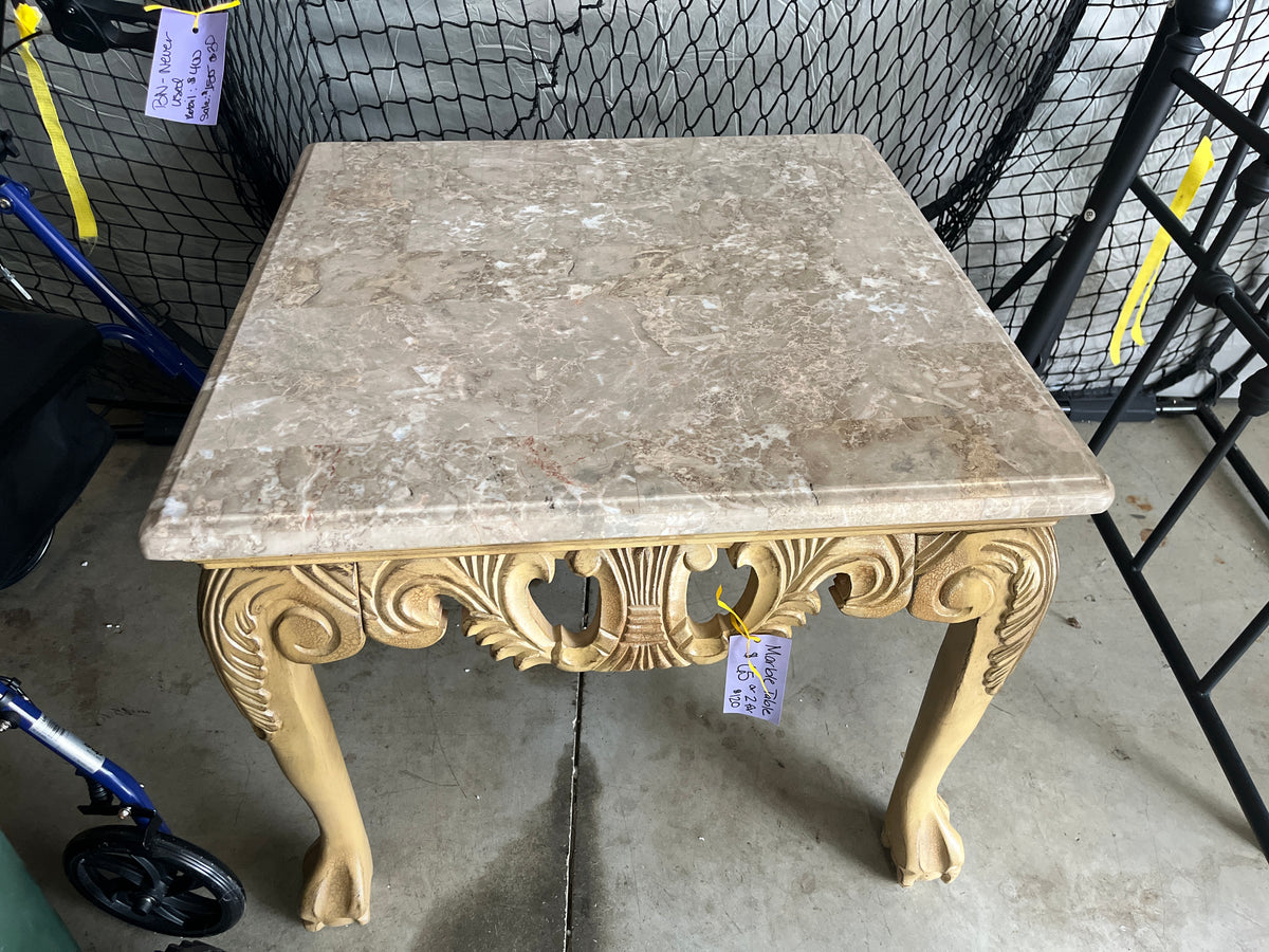 135 Marble end tables (2) selling as a set, EUC